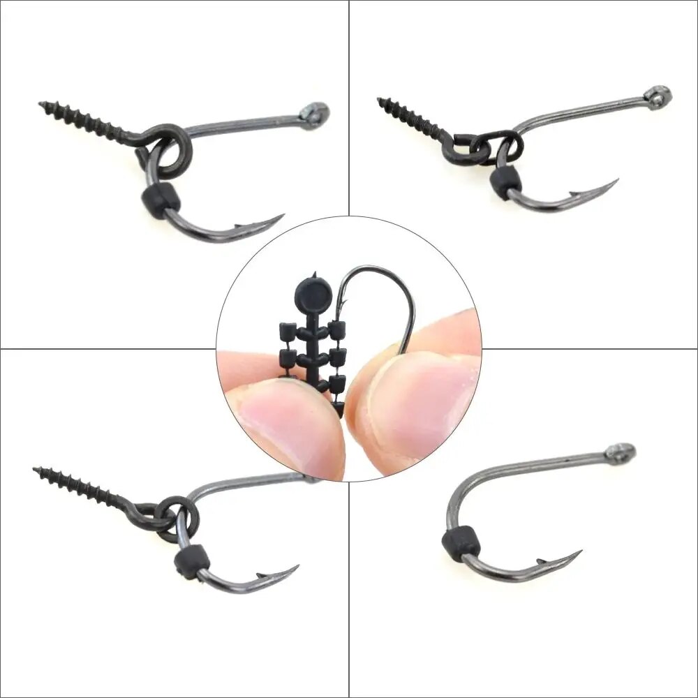 Hirisi 50 Stuks Rubber Kralen Voor Karper Vis Haak Karper Vissen Accessoires Vis Haak Stoper 20 Stuks Vissen Boilie Schroef Chod Rigs