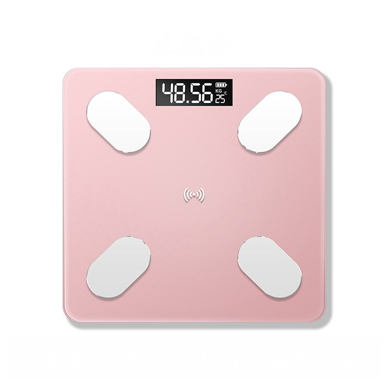 Charging Intelligent Electronic LED Digital Weight Bathroom Scales Body Fat Balance Scale Balance Bluetooth APP for Android IOS: Gold