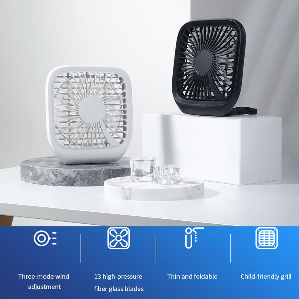 USB Vouwen Auto Achterbank Fan Draagbare Licht En Dun Vouwen Ventilator Zomer Auto Met Stille Elektrische Ventilator Auto Onderdelen