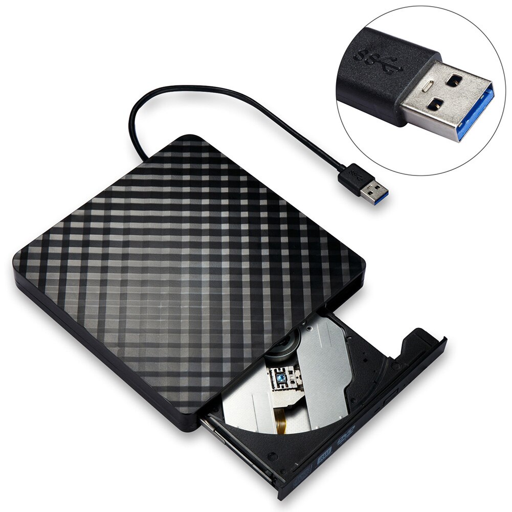Unidad óptica externa USB 3,0 para ordenador portátil, unidad de DVD externa de alta velocidad para PC, reproductor de DVD