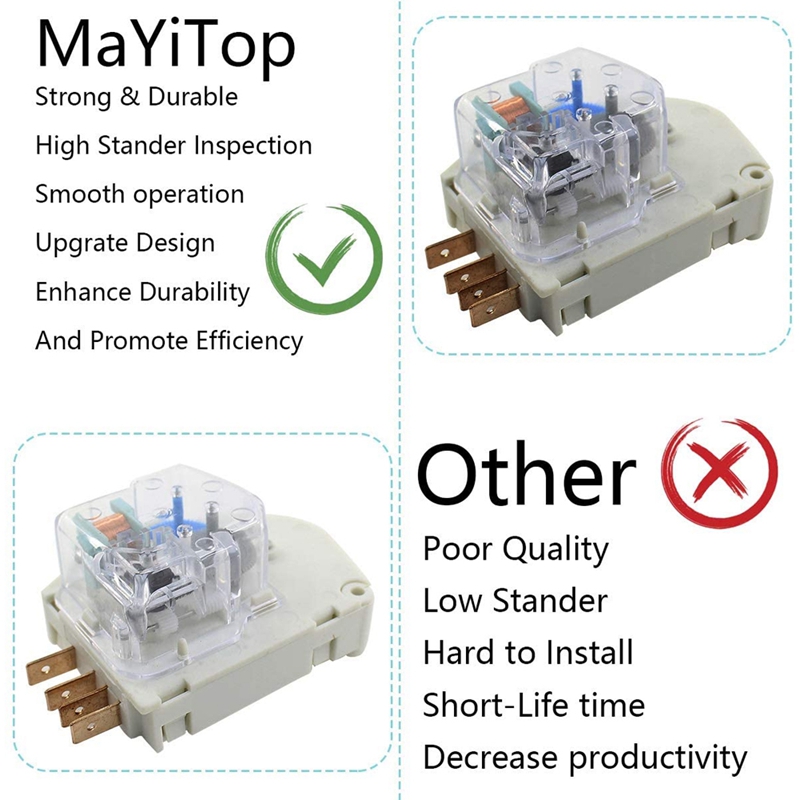 Defrost Timer 8HR 30MIN for Frigidaire Refrigerator 215846602, AP2111929, PS423801