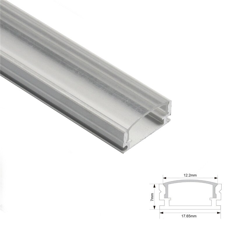 1set 50cm LED Bar Lights Aluminium Profile Transparent/Milky Cover U/V/YW Style Shaped for LED Strip Light Parts