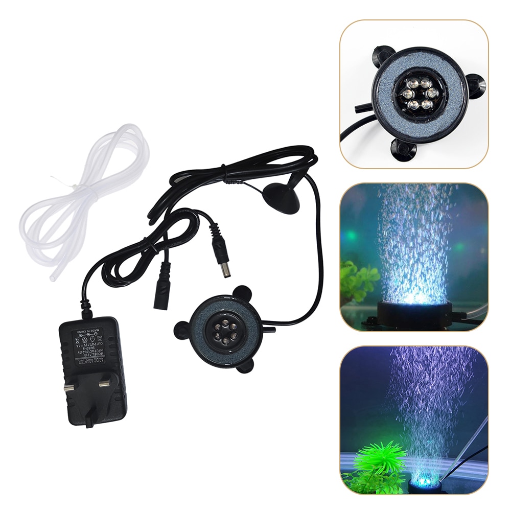 LED Air Bubble Light Underwater Submersible Fish Tank Light Color Changing Aquarium Air Bubble Lamp Aeration tools