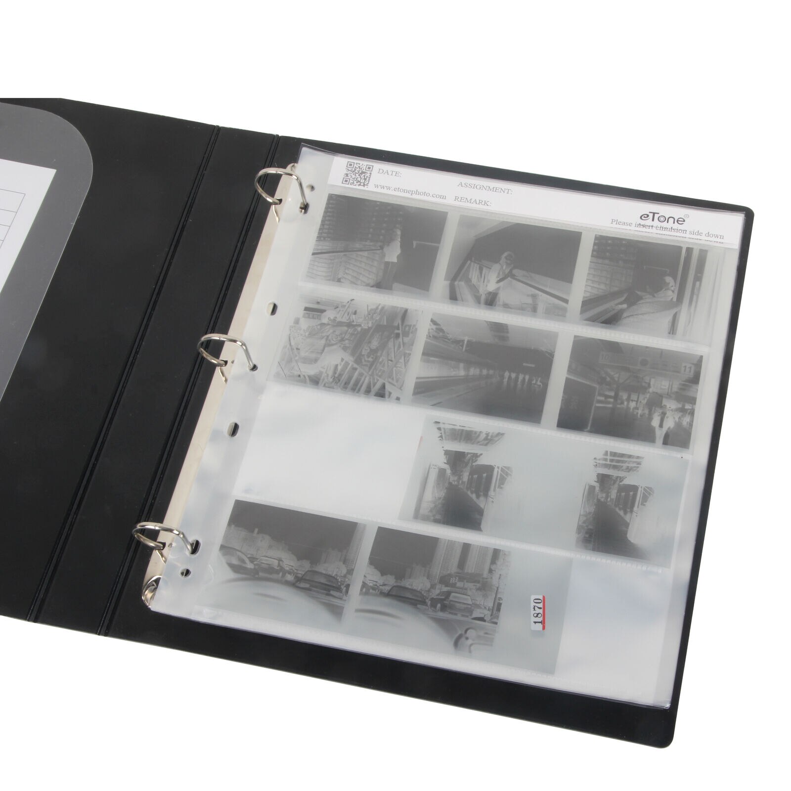 10 PCS 120 Binder Archiv Datei Film Lagerung Seite Blätter B &amp; W Negative Rutsche