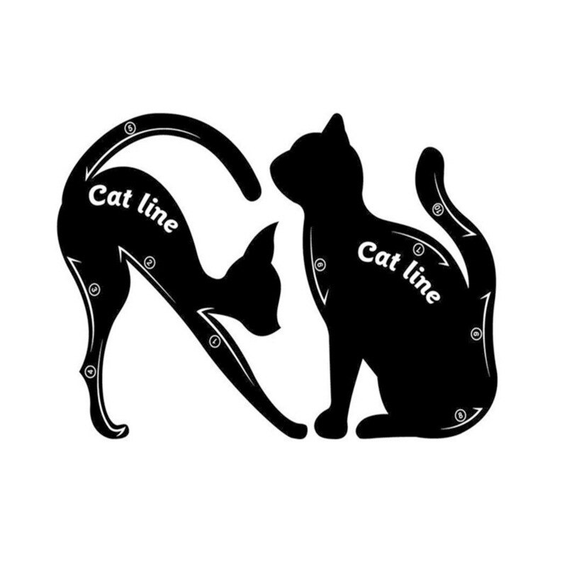 Diy 2 Stks/set Vrouwen Eyeliner Template Pro Eye Make-Up Tool Eye Shaper Template Model Makkelijk Te Maken Up Set gereedschap Makeup: Default Title