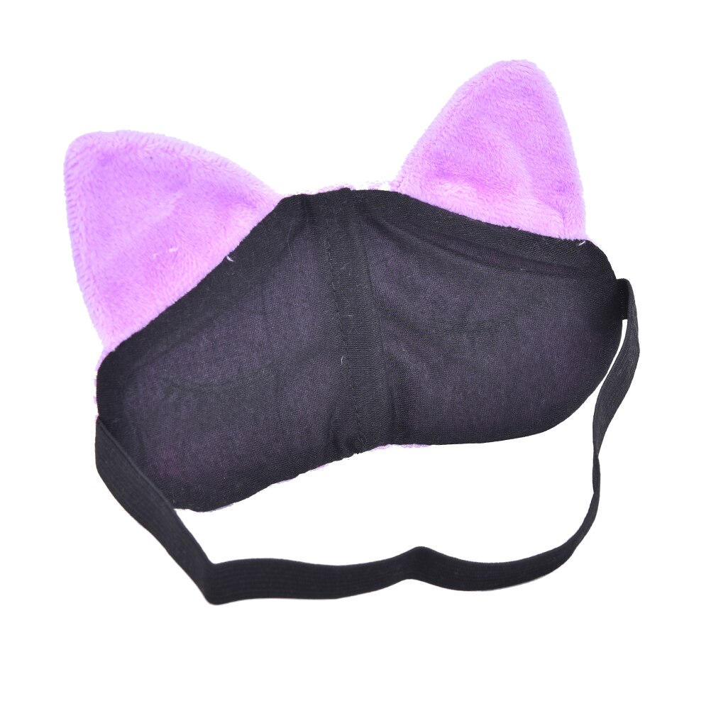 Mascarilla negra con dibujos animados para dormir, de gato antifaz para dormir, relajante, 1 unidad
