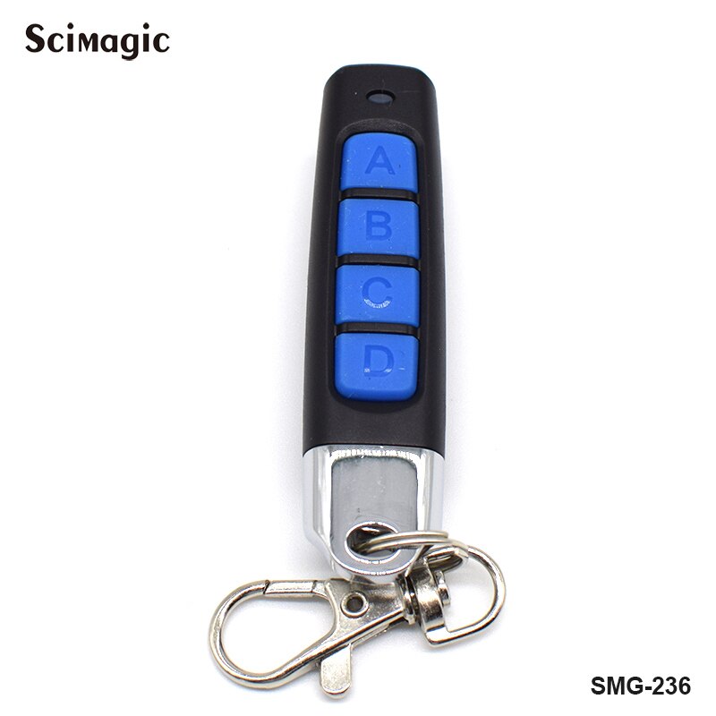 433Mhz Remote Control Code Grabber For Gate Wireless RF 4 Channel Electric Cloning For Gate Garage Door Car Keychain: black and blue