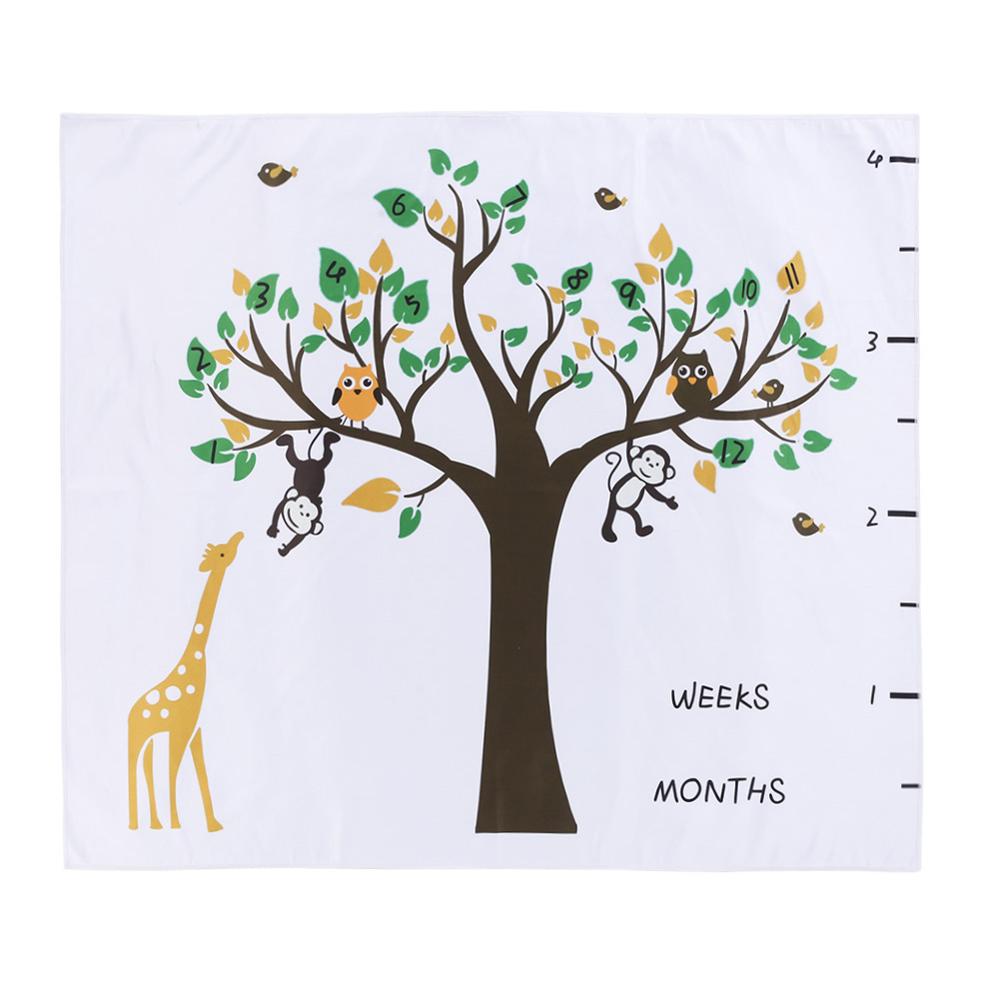 Karikatur aufbringen Kleinkind Baby Meilenstein PhotoProps Hintergrund Decken Spielen matt Hintergrund Tuch Kalender Foto Zubehör: 8