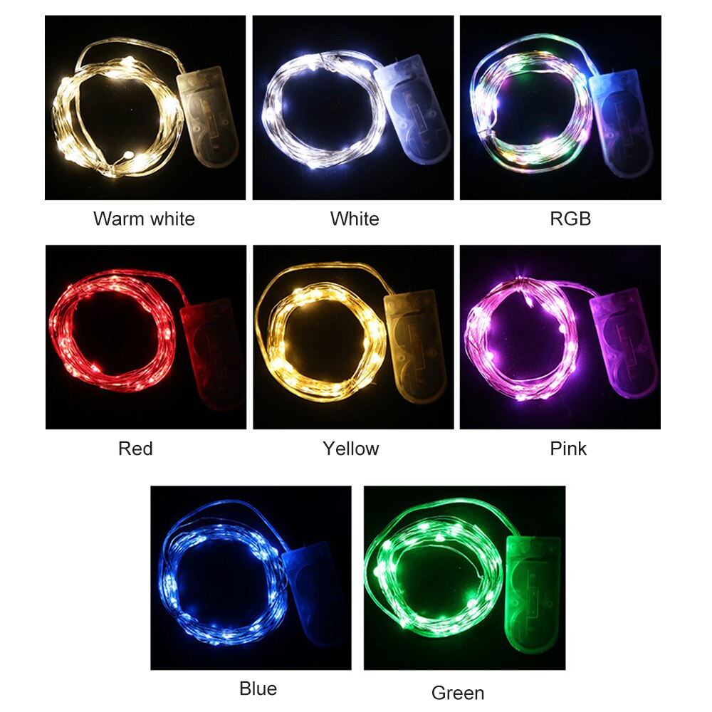 1M 2M 3M 5M Waterdicht zonder batterij Fairy Light LED Mini Kerst Licht Koperdraad String licht Voor Bruiloft Garland Party