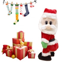 Christmas Dancing Electric Musical Toy Santa Claus Doll Singing Christmas Decoration Pendant Ornaments English Spanish