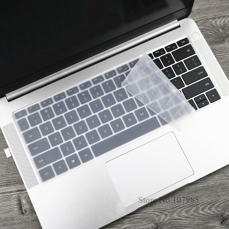 Vaskbart silikone laptop tastatur cover beskytter skin til huawei matebook  d 14 tommer (amd) notebook  d14 w50f w00d 14.0 & #39 ;& #39 ;: Klar