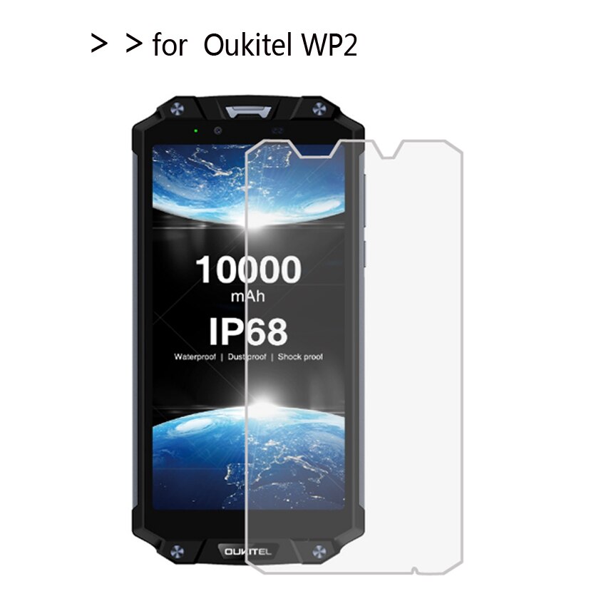 2 stück gehärtetes glas für oukitel  wp2, displayschutzfolie für oukitel  wp 2, 9h harte, explosionsgeschützte schutzfolien