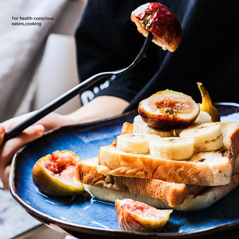 retro japońnarty głęboki błęzestaw płyta ceramiczna jedzenie deser danie nieregularne gospodarstwo domowe płaski talerz danie