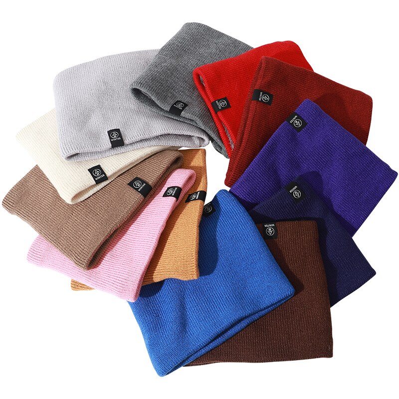 Female Winter Warm Scarf Solid Chunky Cable Knit cotton Snood Infinity Neck Warmer Cowl Collar Circle Scarf Women Men