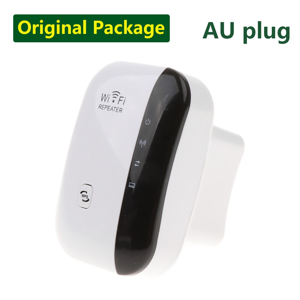 Wireless WiFi Range Extender Reapter 300Mbps WiFi Amplifier 802.11 Wireless Signal Booster Wall Mounted WiFi Booster: AU Plug