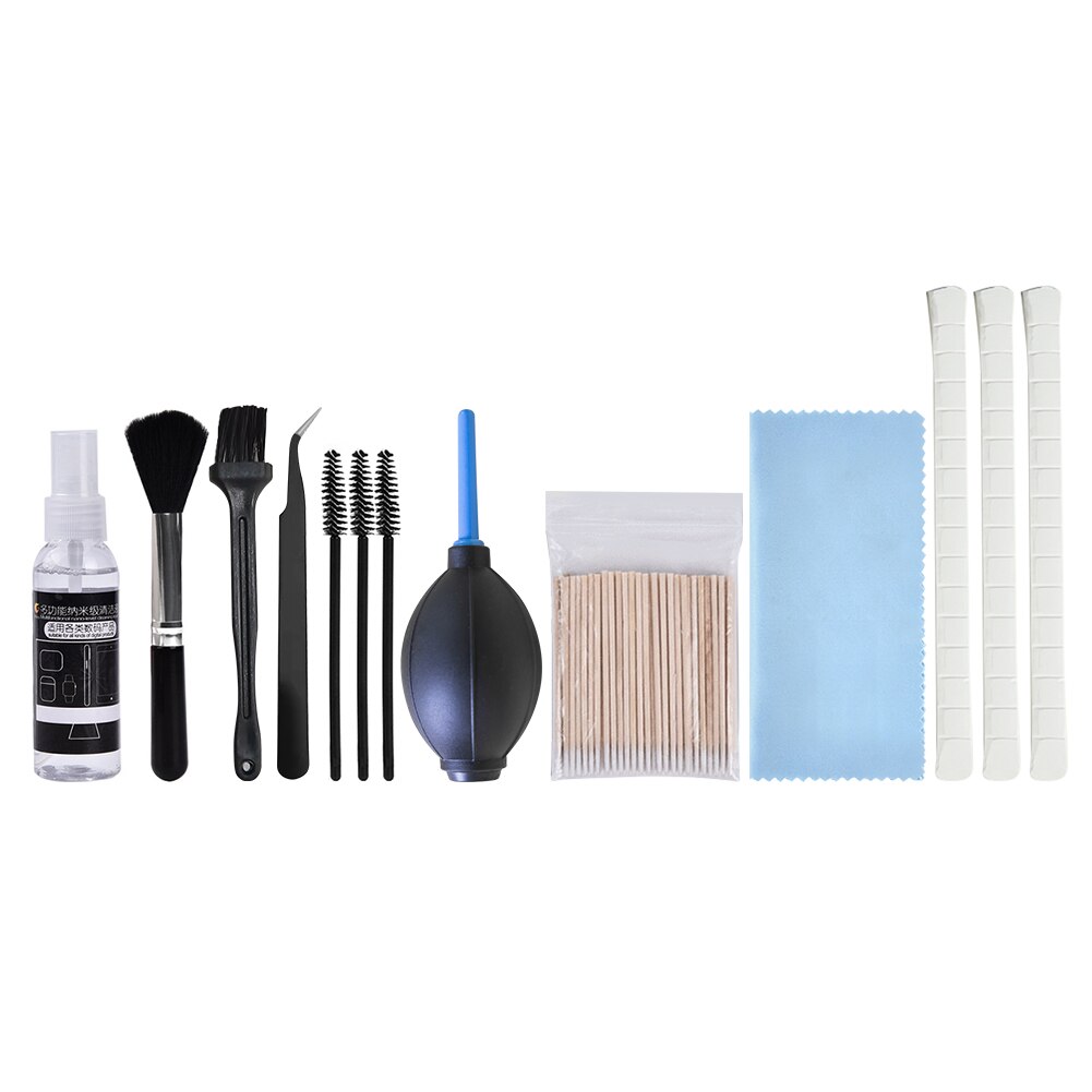 Camera Lens Cleaning Set Digitale Set Schoonmaken Lens Met Luchtblazer Borstel Doek Oortelefoon Screen Veeg Tool