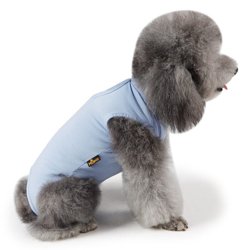Huisdier Kat Effen Shirt Vesten Clotes voor Hond Puppy T-shirt Katoen Viervoetige Jas Kleding Medische Zorg Wondgenezing Kleding