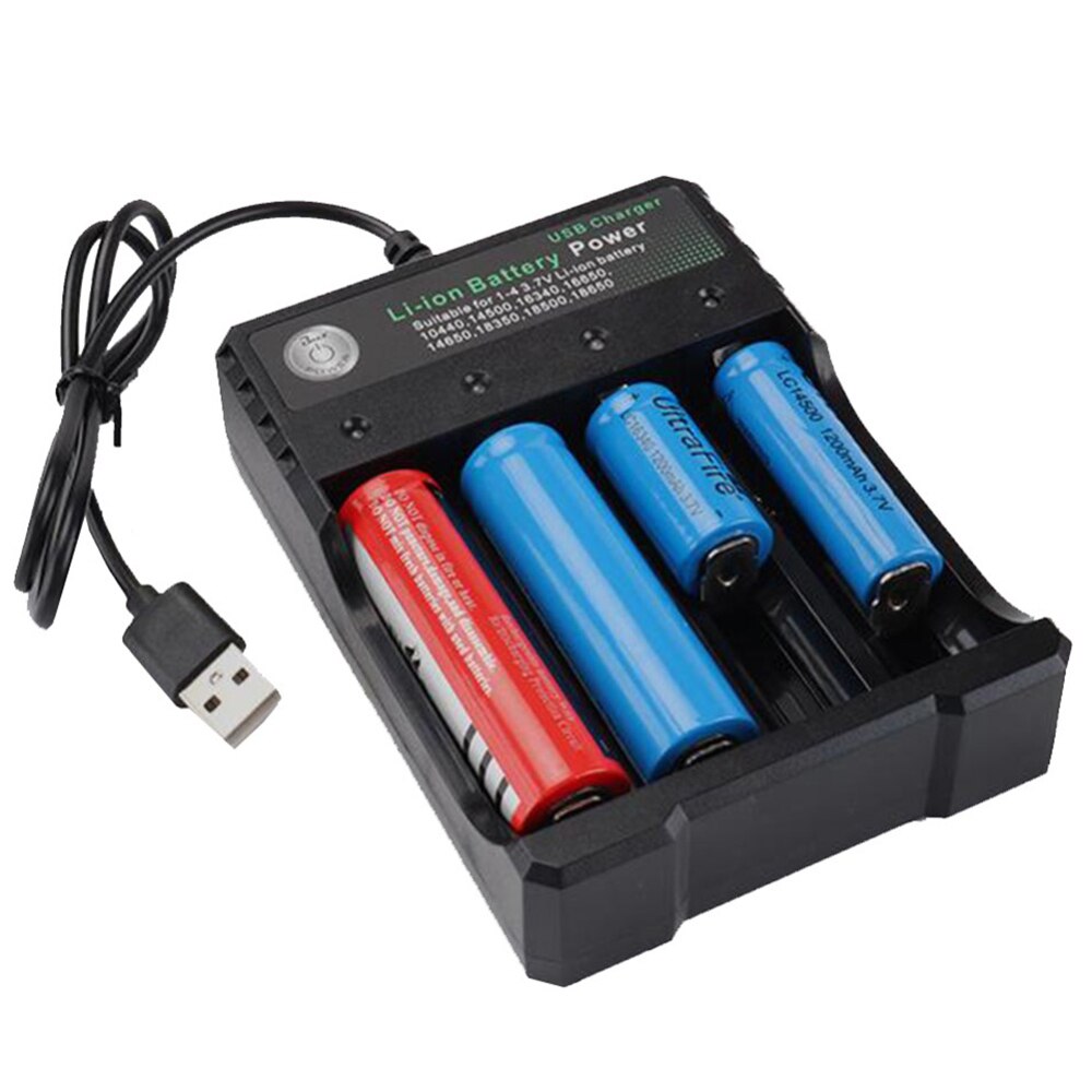 4.2V 18650 Lader Li-Ion Batterij Usb Onafhankelijke Opladen Draagbare Elektronische 18650 18500 16340 14500 26650 Batterij Lader