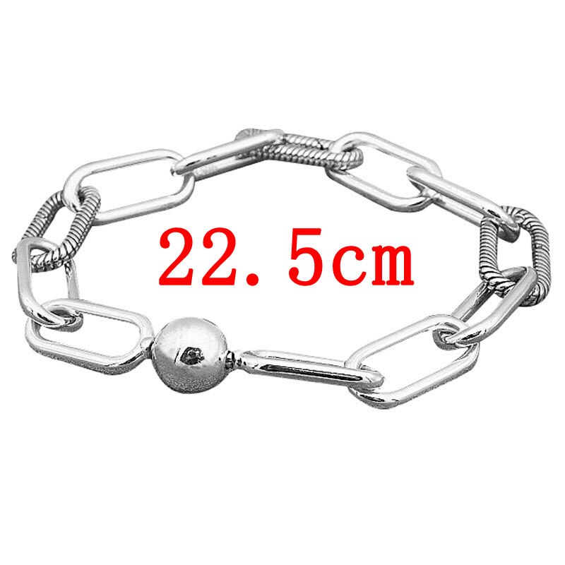 Original gros Bracelet infini moi lien serpent chaîne motif 925 Bracelet en argent Sterling Fit Europe perle breloque bijoux à bricoler soi-même: 9