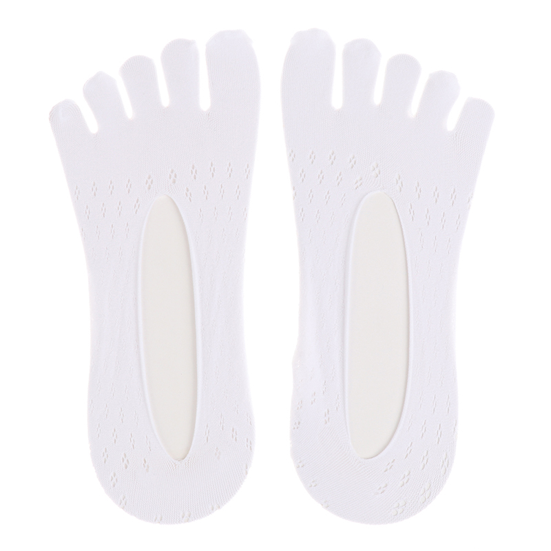 1pair Orthopedic Compression Socks Women's Toe Socks Ultra Low Cut Liner With Gel: black