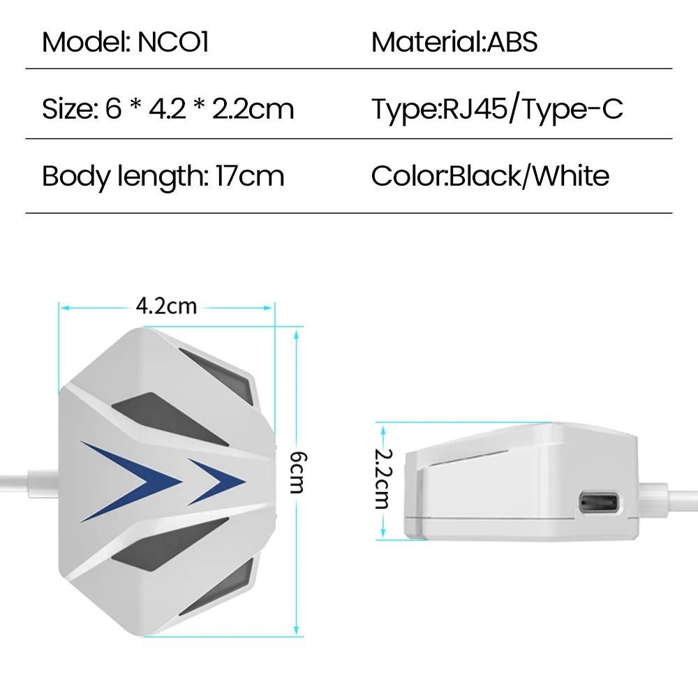 USB/Typ-C USB zu RJ45 Netzwerkkarte USB zu 2,5G Konverter Typ C Ethernet Adapter 2-in-1 Hochgeschwindigkeits-USB zu Netzwerkanschluss