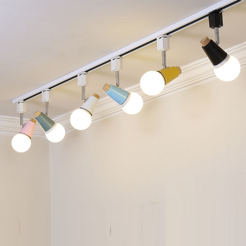 Moderne led skinnelampe farverig 2- vejs justerbar skinnespotlights sporbelysningsarmatur 120v lys bar showroom tøjbutik
