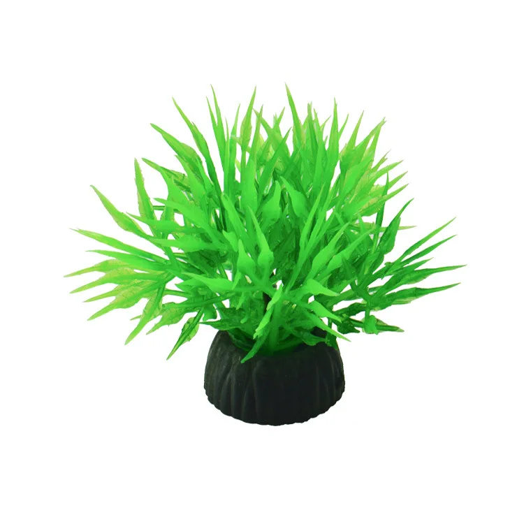 Aquário artificial decorativo pvc plantas aquáticas simulação água ervas daninhas ornamento tanque de peixes grama decoração acessórios: Vermelho