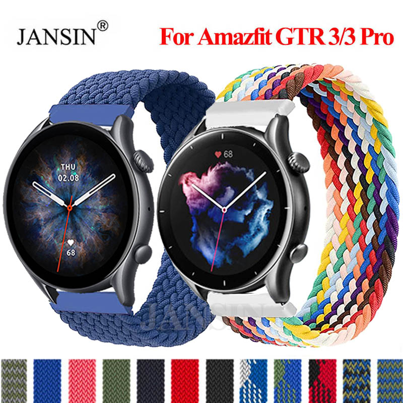 Correa trenzada para Amazfit gtr 3 pro gtr 3, Correa de nailon elástico para reloj Huami Amazfit GTR 3 Pro GTR 3