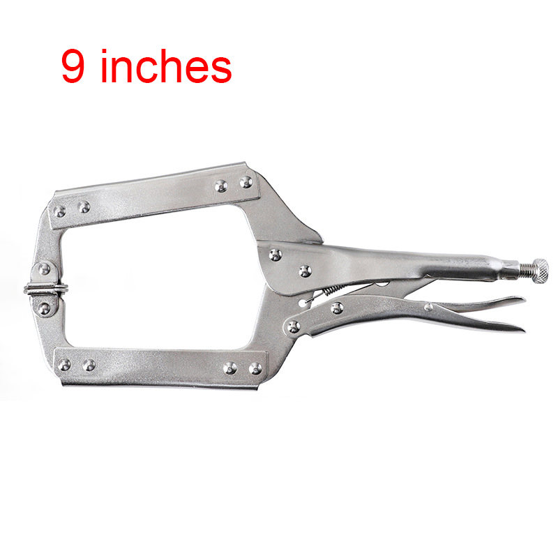Multi-function Locking Clamp C Clamp Weld Clip Woodwork Fix Plier 6/9/11/14inch Hand Tool Lock Jaw: 9 inch