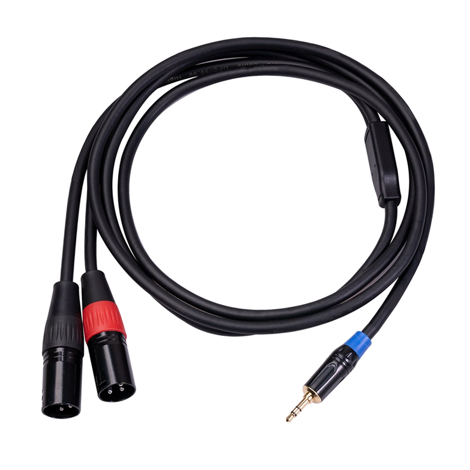 3.5mm to Dual XLR Stereo Audio Microphone Cable Mini Jack TRS Adapter Connector for Mixer Livestream Cell Phone