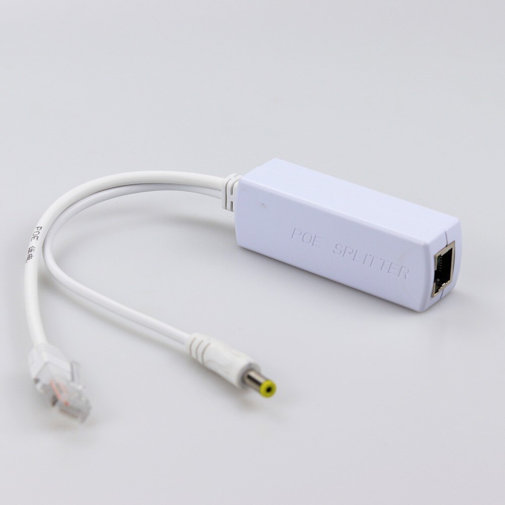 White Isolated 12V 15W IEEE802.3AF AT Poe Splitter PI Router Power Over Ethernet 100M Network Injector