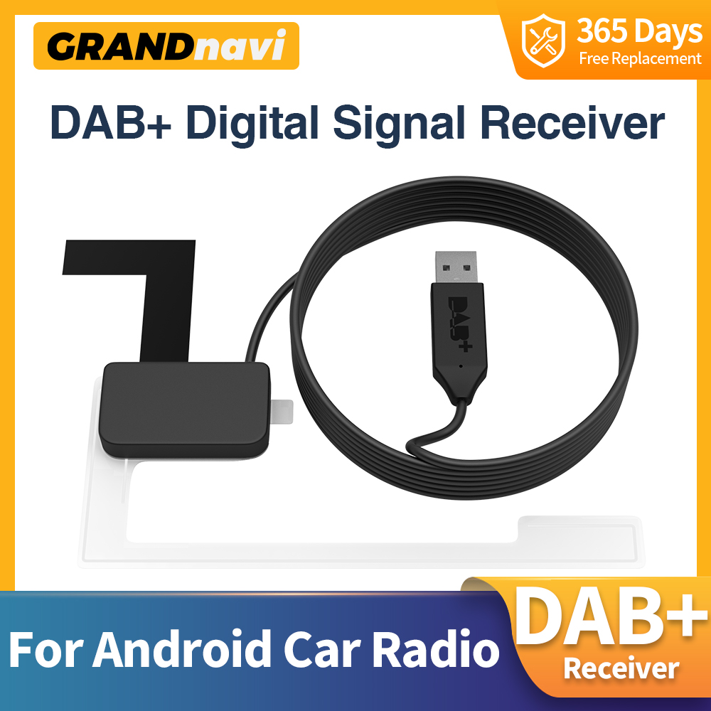 Grandnavi Car DAB+ Box Digital Signal Receiver DAB+ Receiver Antenna Aerial USB Interface Portable For Android Car Radio Stereo