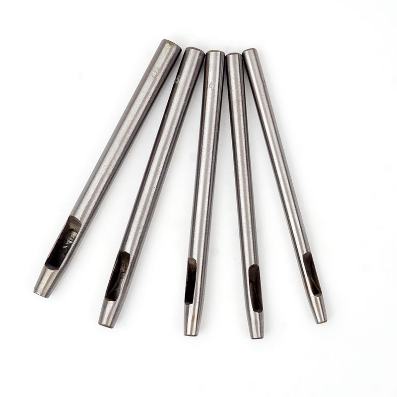 1 pezzo 45 # Utensile per punzonatura per rivetti in acciaio Utensile manuale per punzonatrice per rivetti a scatto con cappuccio singolo Borchie a punta in acciaio per scarpe per indumenti artigianali in pelle