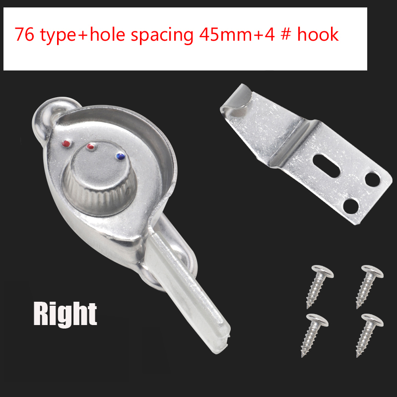 Rustfritt stål vinduslås forsikring tyverisikring aluminiumslegering vindu halvmånelås plast skyvedør oversettelsesvindu: Gull