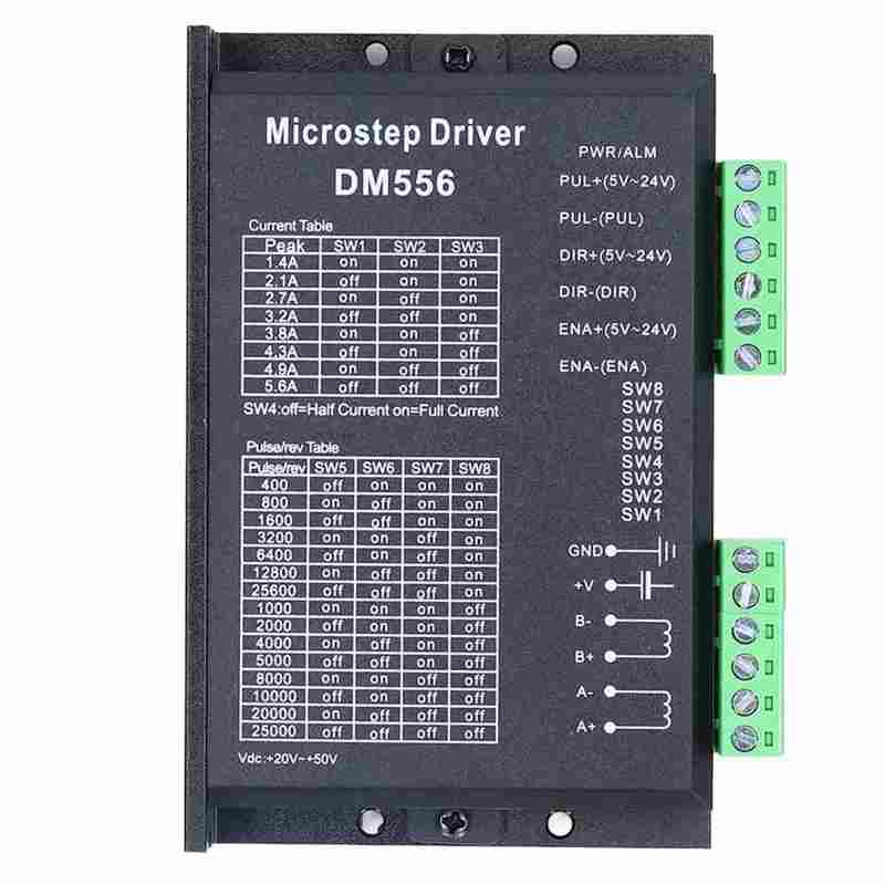 Microstep Driver Digital for 57 86 NEMA23 NEMA34 Stepper Motor Controller 2 Phase 5.6A DM556 Digital Stepper Motor Driver