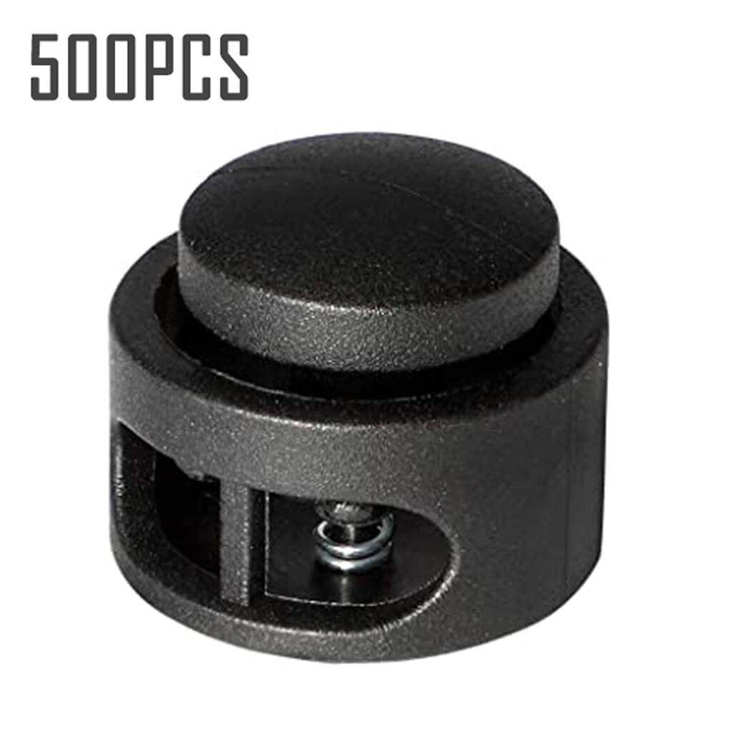 100pcs Round Cord Locks Sliding Spring Clasp Stop Toggle Stopper Round Ball Shape Luggage Lanyard Stopper String Cord Lock #35: P