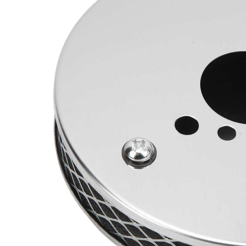 Chrome Luchtfilter High Flow Luchtfilter Glad Oppervlak 14X3Cm Metalen Voor Reparatie