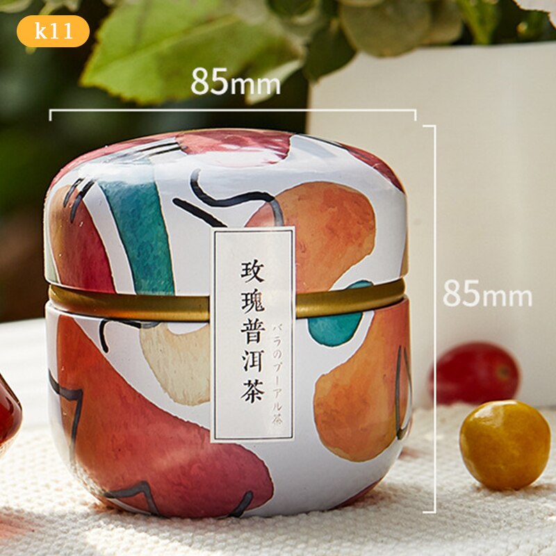 Tea Cans Retro Floral Tin Cans Tea Storage Box Wedding Candy Box Box Sealed Food Packaging Jars Candle Jars: -N11