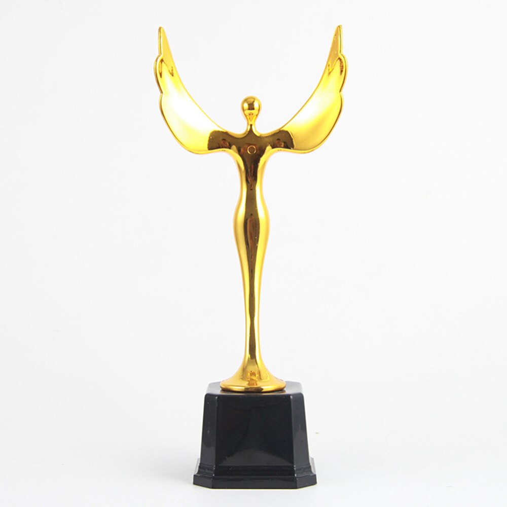 1 pieza de trofeo, premio de Logro, premio de Ángel dorado, Premio masculino para la empresa escolar (dorado)