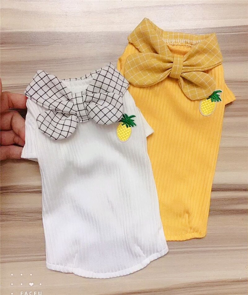 Sphynx Cat Apparel Pineapple Pet Accessories Comfort Spring summer Outfis Clothes for cats Hairless Cat Clothes