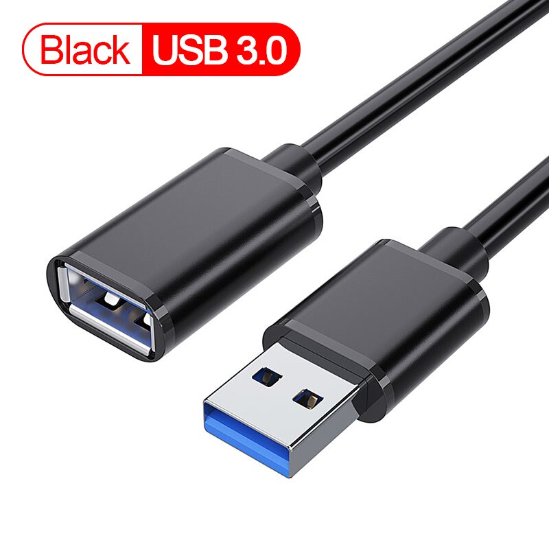 Essager USB Extension Cable 3.0 Male to Female USB 3.0 2.0 Extender Cord For Smart-TV PS4 Xbox Data Sync USB Extender Wire Cord: Black USB 3.0 / 3M