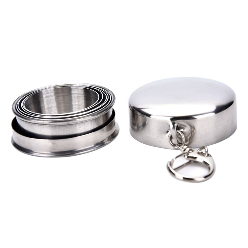 All Stainless Steel Folding Retractable Cup Folding Cup Blackjack Cup