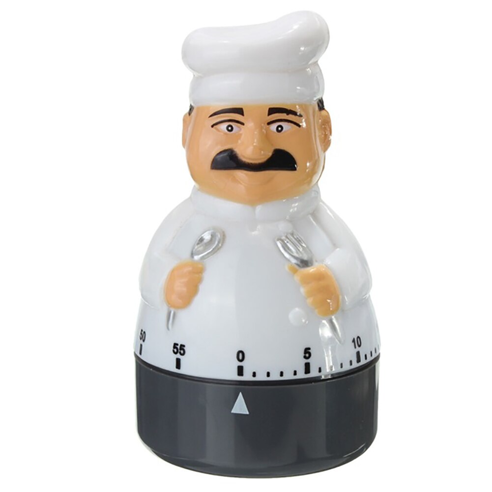 Funny Uncle Chef Kitchen Timer Plastic Mechanical 60 Minutes Cooking Count Up Countdown Alarm Bell Sleep Stopwatch Clock: Default Title