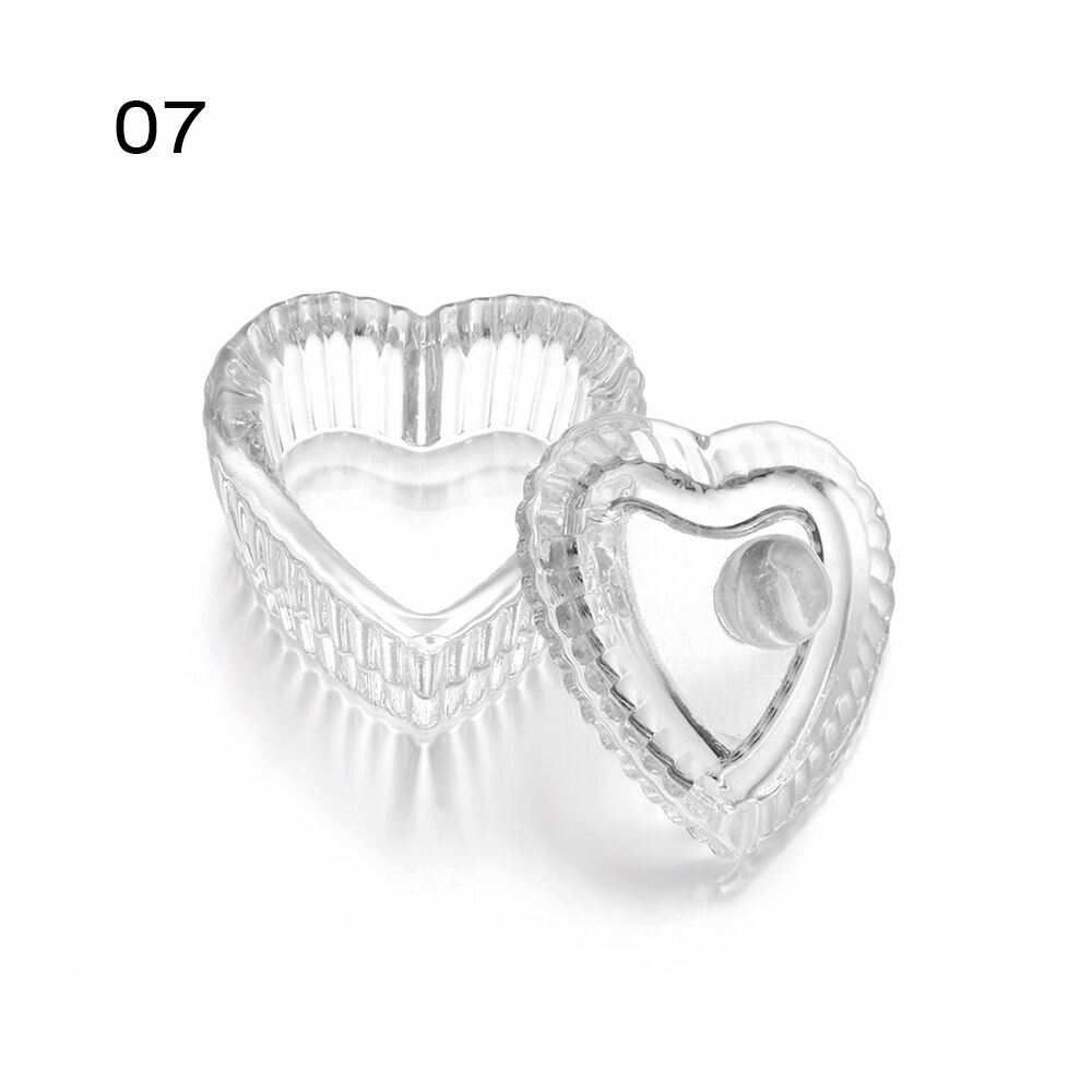 1PC Multi-styles Nail Crystal Bowl Cup Glass Dappen Dish Arcylic Powder Holder Container Nail Art Manicure Salon Nail Tool: 7