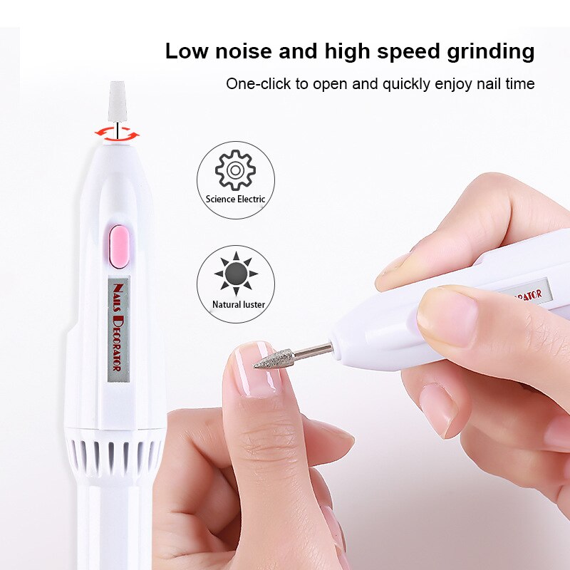 Elektrische Manicure Boor Pen Pedicure Nail File Nail Art Gereedschap Kit Professionele Elektrische Nagel Boor Machine Kit TSLM1