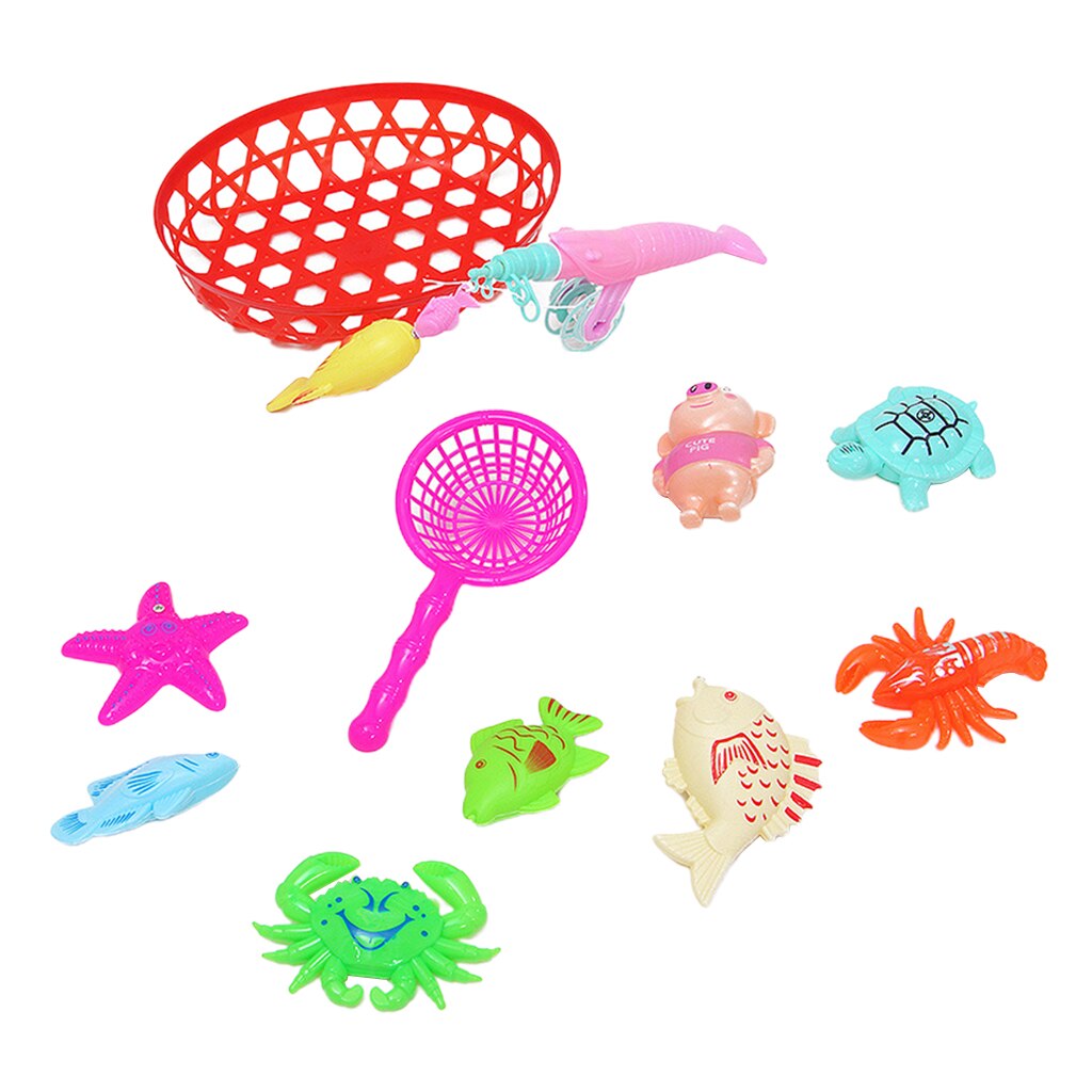 Fishing Baby Bathtub Floor Table Catching Fishes Pretend Fisherman Playing