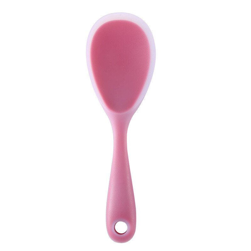 ANAEAT 1 piece of food grade heat resistant silicone rice spoon sushi spoon kitchen baking tool: Rose Pink