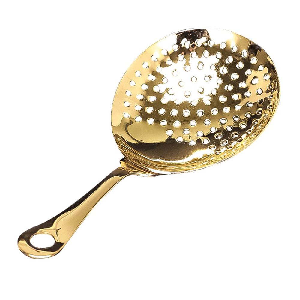 Cocktail Strainer 304 Stainless Steel Julep Strainer Bartender Cocktail Shaker Wine Ice Strainer Bar Percolator Mixed Barware: gold