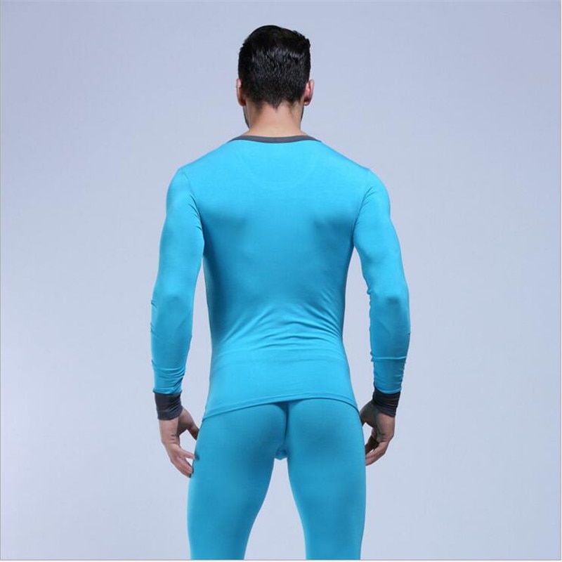 Nowy zestaw kalesonów męskich WJ lycra bawełna męski legging jesienno-zimowa bielizna termiczna zestaw kalesonów 5 kolorów M L XL