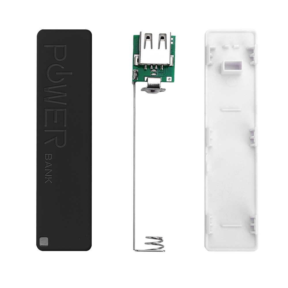 Diy 18650 powerbank behuizingen type-c micro usb powerbank case kit 18650 batterijlader diy box shell kit zwart voor arduino: Zwart
